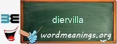 WordMeaning blackboard for diervilla